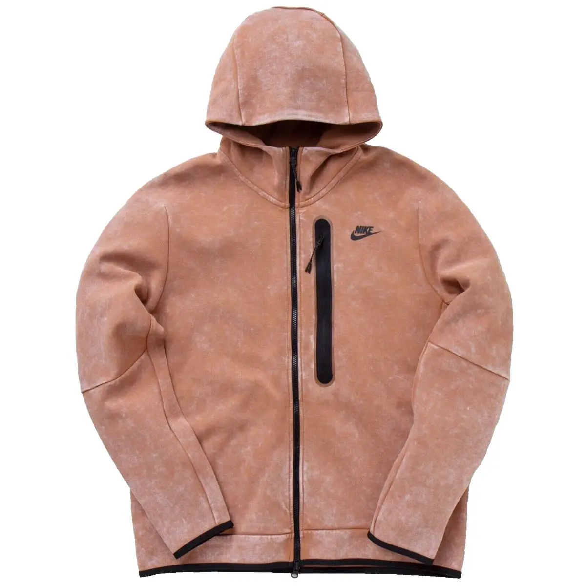 Nike Tech Fleece Wash Full-zip Hoodie DM6515-215 Mineral Clay Men’s 2XL Xxl