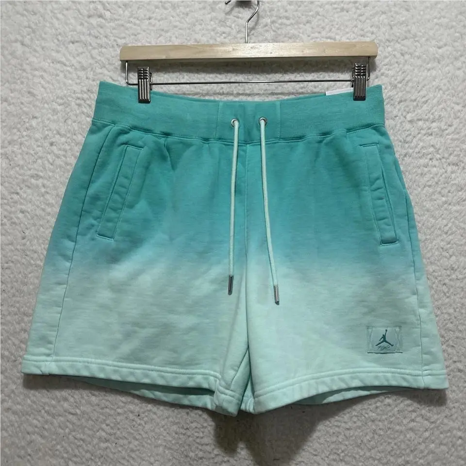 Nike Jordan Flight Fleece French Terry Shorts Igloo Blue HJ0039-357 Men`s Size L