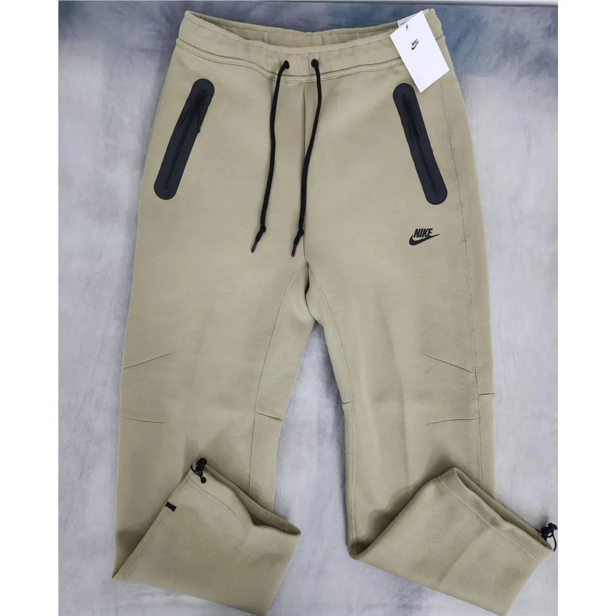 Nike Tech Fleece Open Hem Pants Neutral Olive Men`s Size Medium HJ6533 276