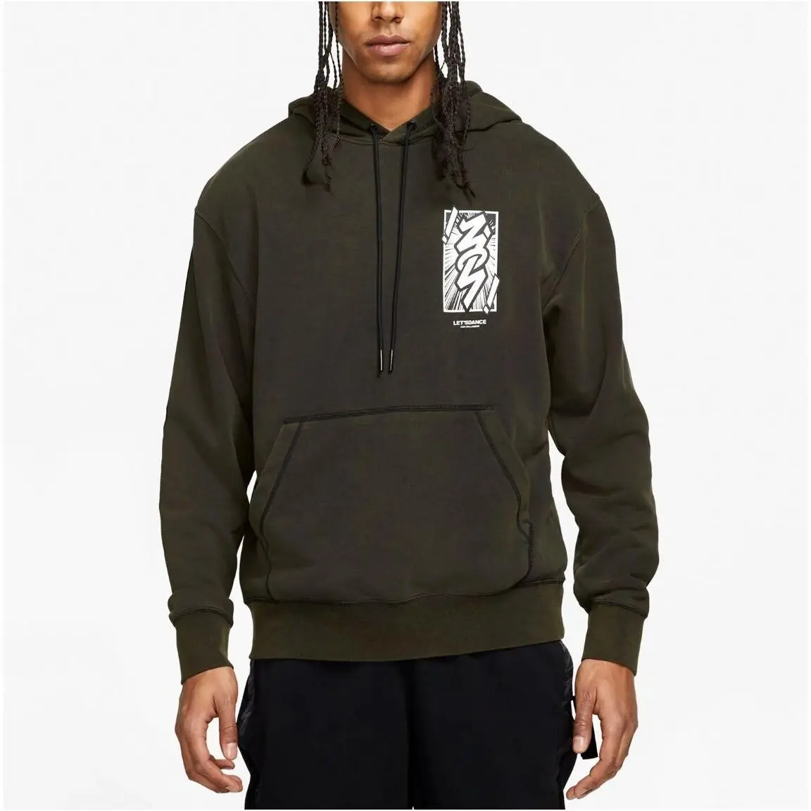 Nike Mens Jordan Zion Dri-fit Fleece Hoodie Sweatshirt DH0598-010 Black Size Sm