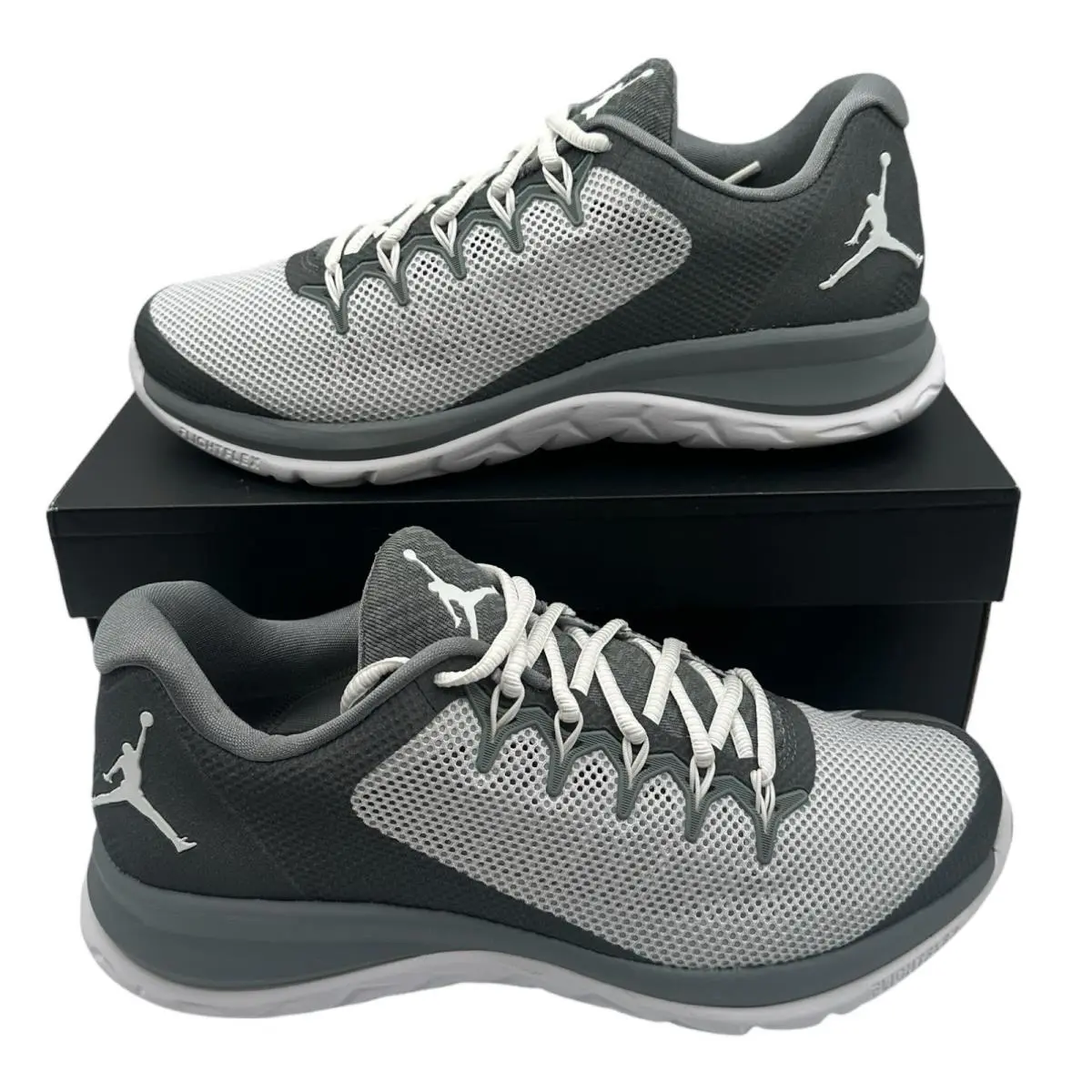 Nike Air Jordan Flight Runner 2 Shoes Mens 8 Cool Grey/white Sneakers 175572-003