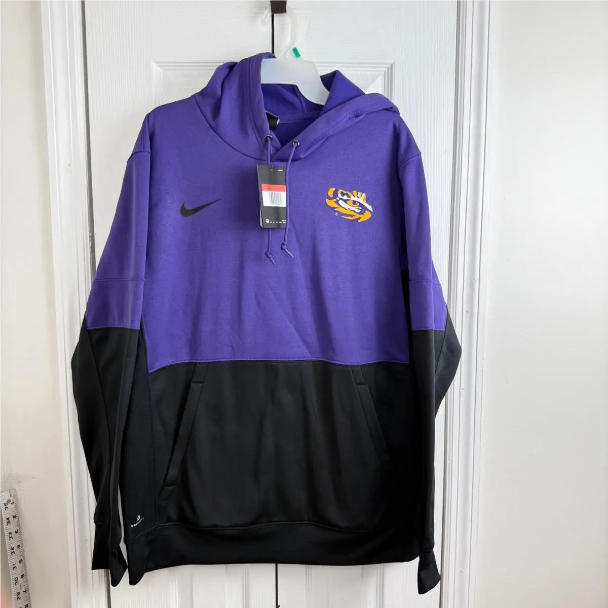 Nike Lsu Tigers Hoodie Large Purple Colorblock Collegiate Athleisure CI4765