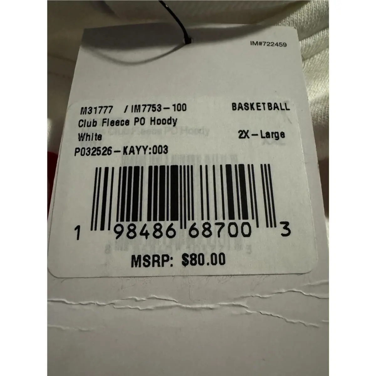 Nike clothing - White (UPC: 0198486702096) 3