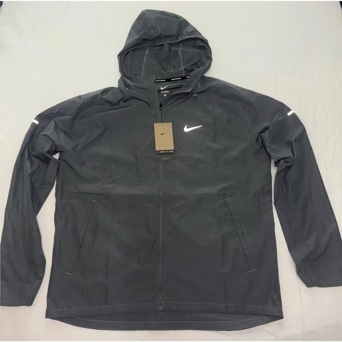 Nike Miler Repel Running Jacket Gray Size Large