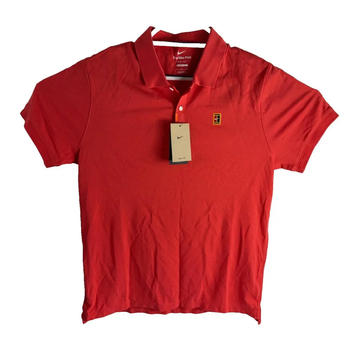 Nike Court Dri-fit Heritage Slim Fit Tennis Polo Track Red Men`s XL DA4379-631
