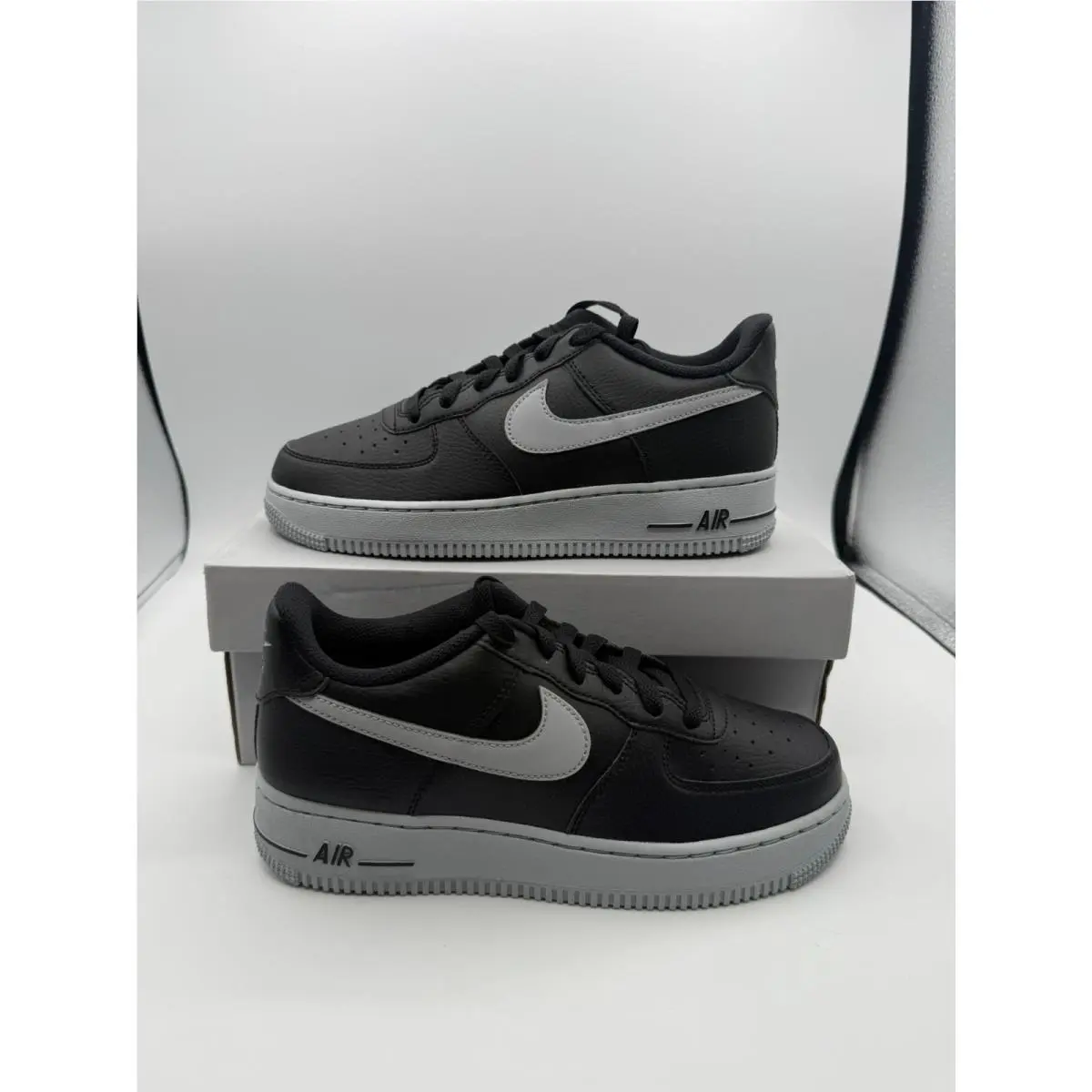 Size 6Y Nike Air Force 1 Gs Black/wolf Grey HQ3807-001