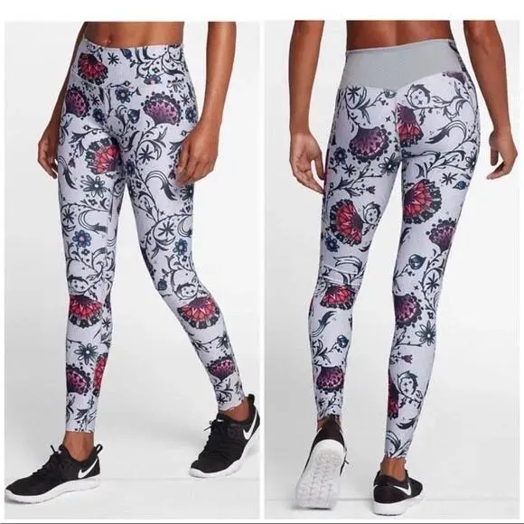 Nike Power Legend Floral Printed Training Tights Size S AA2231 027