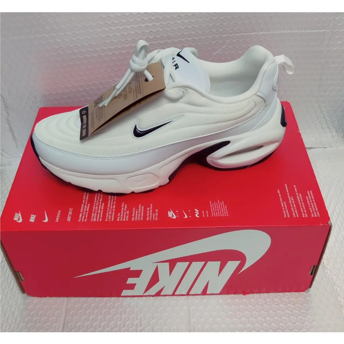 Air Max Portal Women`s Size 10 Men`s Size 8.5 Summit White Black WO Lid by Nike