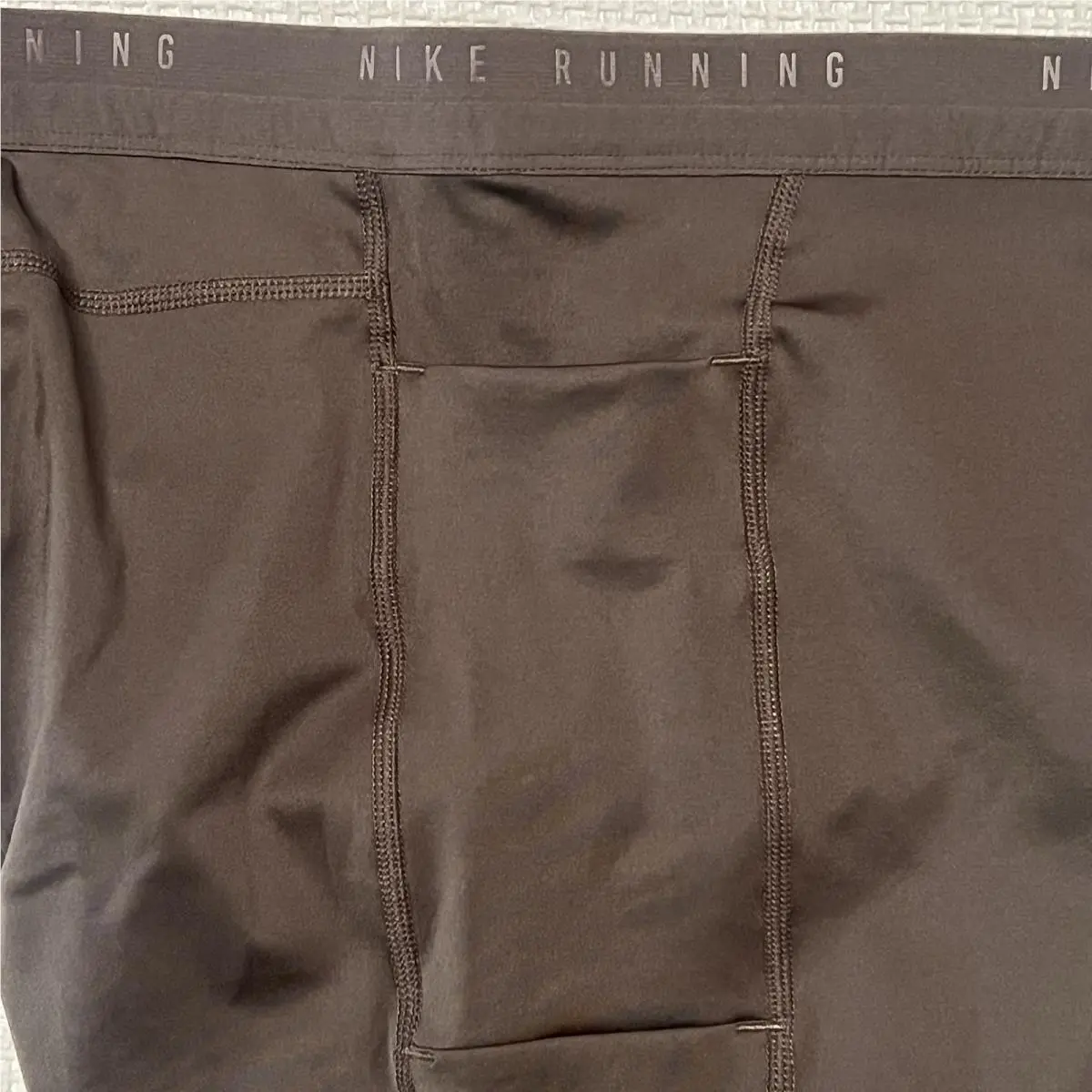 Nike clothing - Men`s Dri-FIT 1/2-Length Running Tights - IF2040 IF2040-010 - Brown (UPC: 198488521527) 9