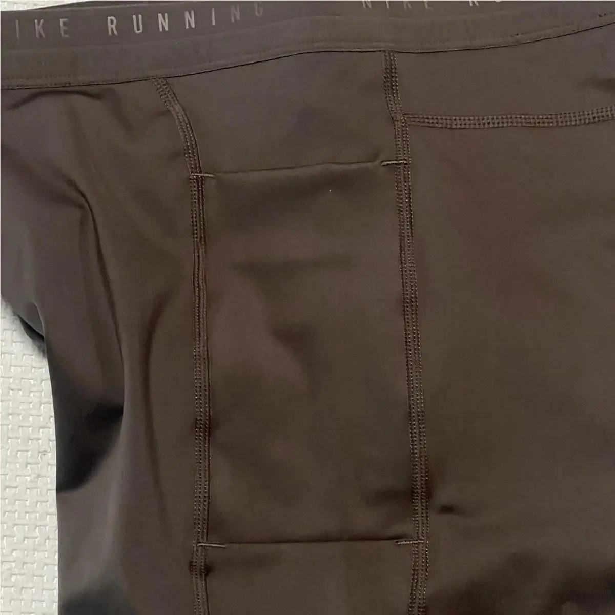 Nike clothing - Men`s Dri-FIT 1/2-Length Running Tights - IF2040 IF2040-010 - Brown (UPC: 198488521527) 10