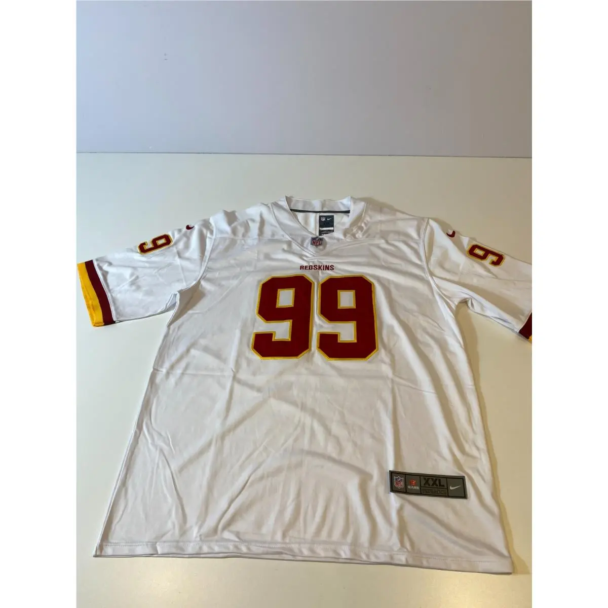 Nike Nfl Chase Young Washington Redskins 99 On-field Jersey White Red 2XL