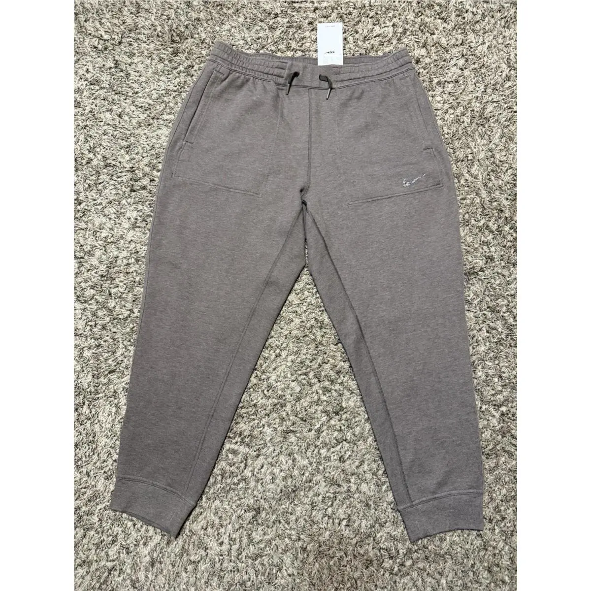 Nike Yoga Dri Fit Joggers Sweat Pants Cave Stone - Large