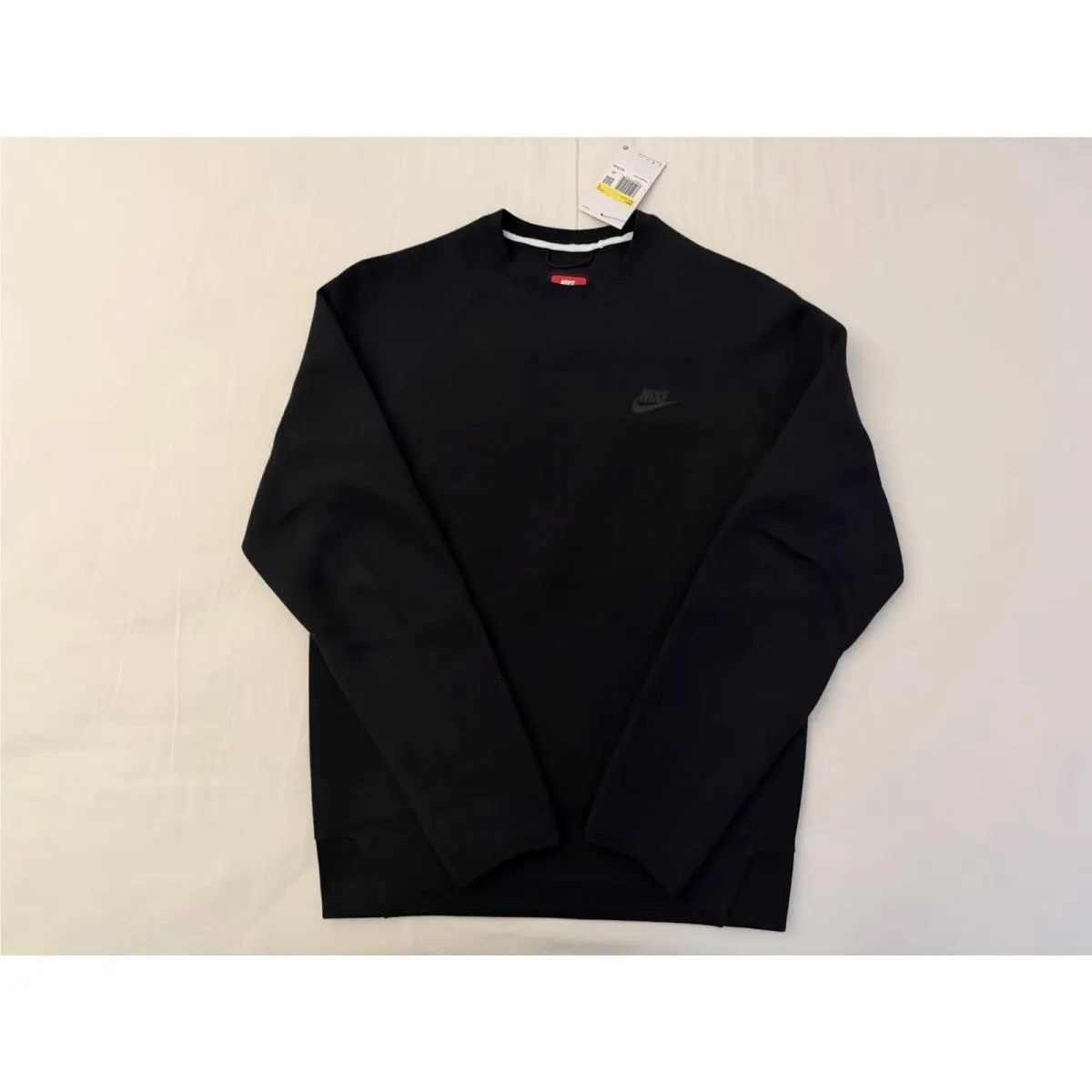 Nike Sportswear Tech Fleece Crew Sweatshirt Black FB7916-010 Men`s Size Small