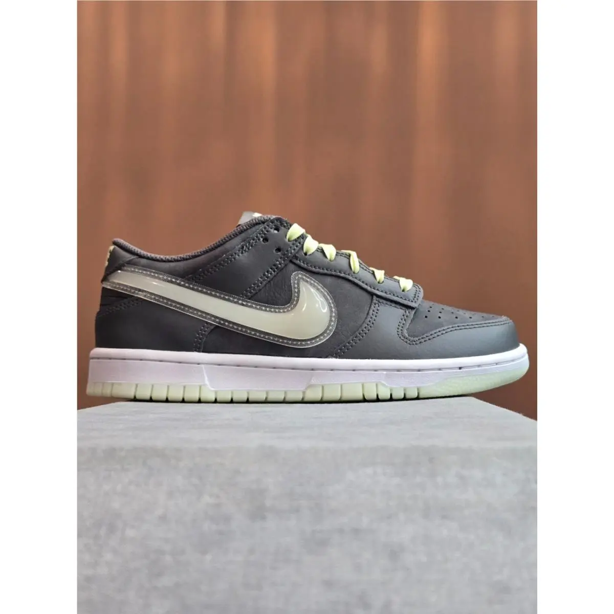 Nike Dunk Low Glow In The Dark - Grey Lime Ice HQ3569-068 Youth 5Y Women`s 6.5