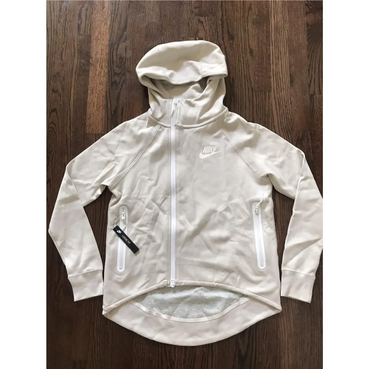 Nike Womens Tech Fleece Full-zip Windrunner Jacket Loose Fit 930757-008 Size XS