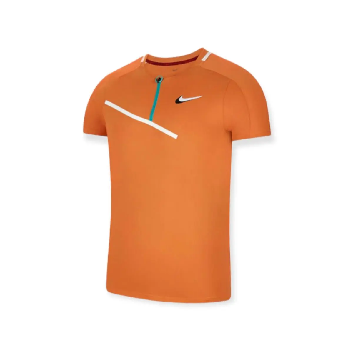 Nike Men`s Court Slam Dri-fit Slim Fit Tennis Polo Shirt Hot Curry Size Medium