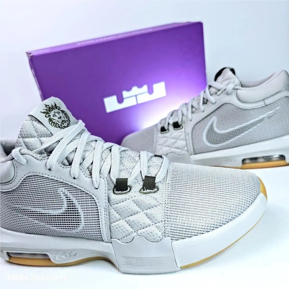 Nike US 11.5 Men`s Light Iron Ore Gum Basketball Lebron Witness 8 FB2239 003