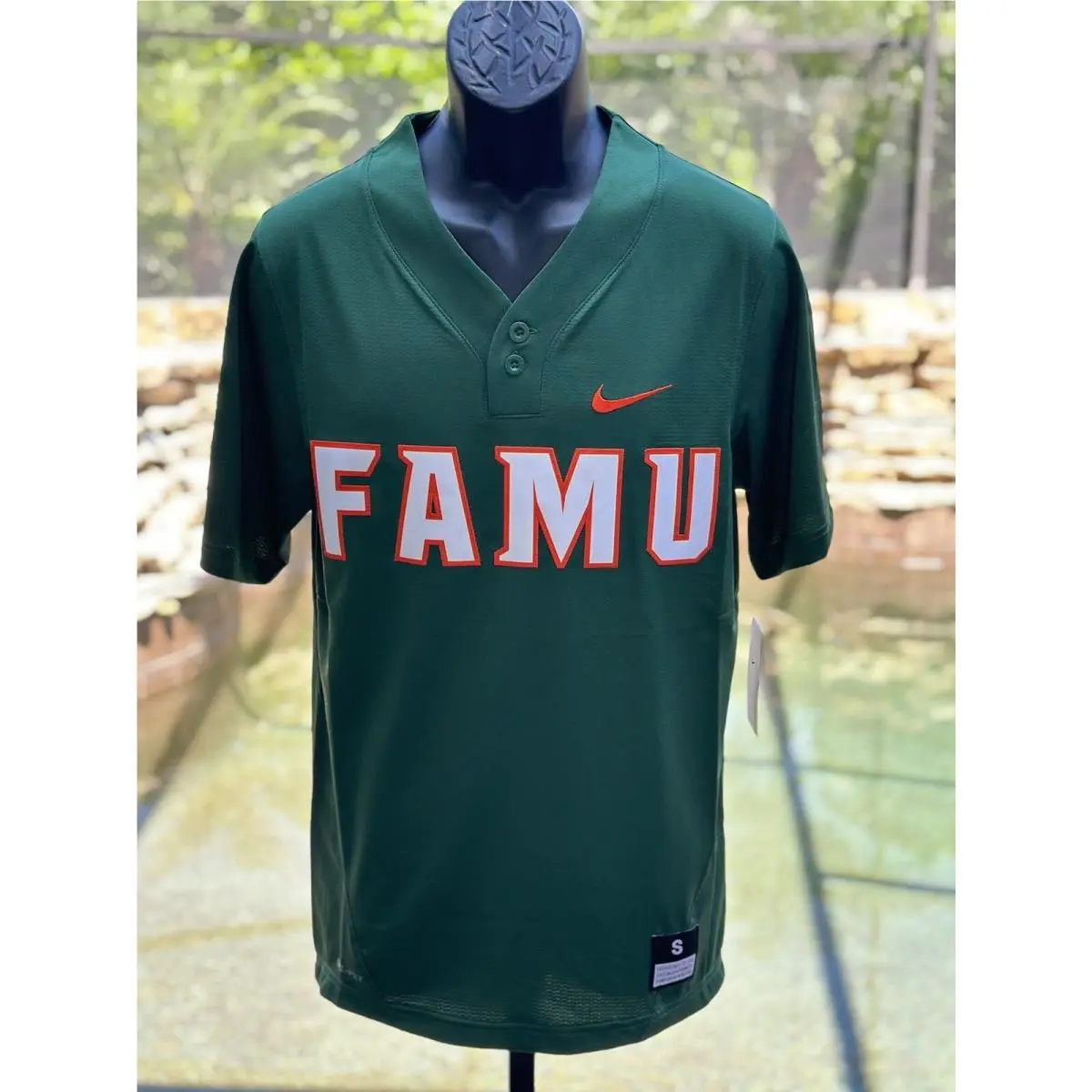 Famu Rattlers Baseball Jersey Men`s S Green J000356 by Nike