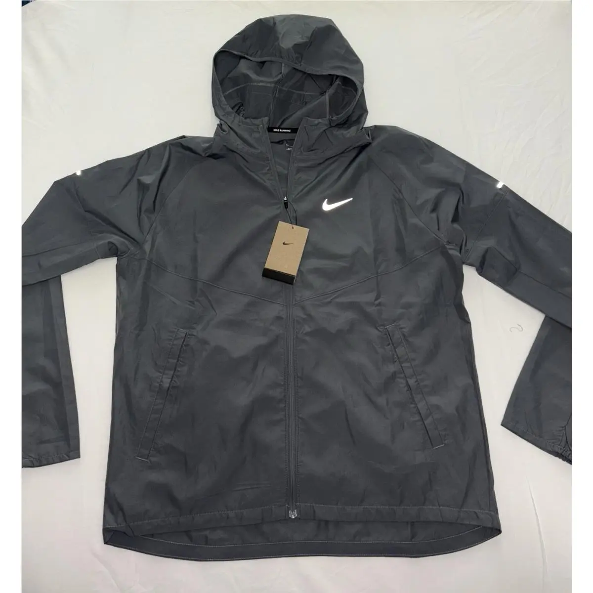 Nike Miler Repel Running Jacket Gray Size Medium