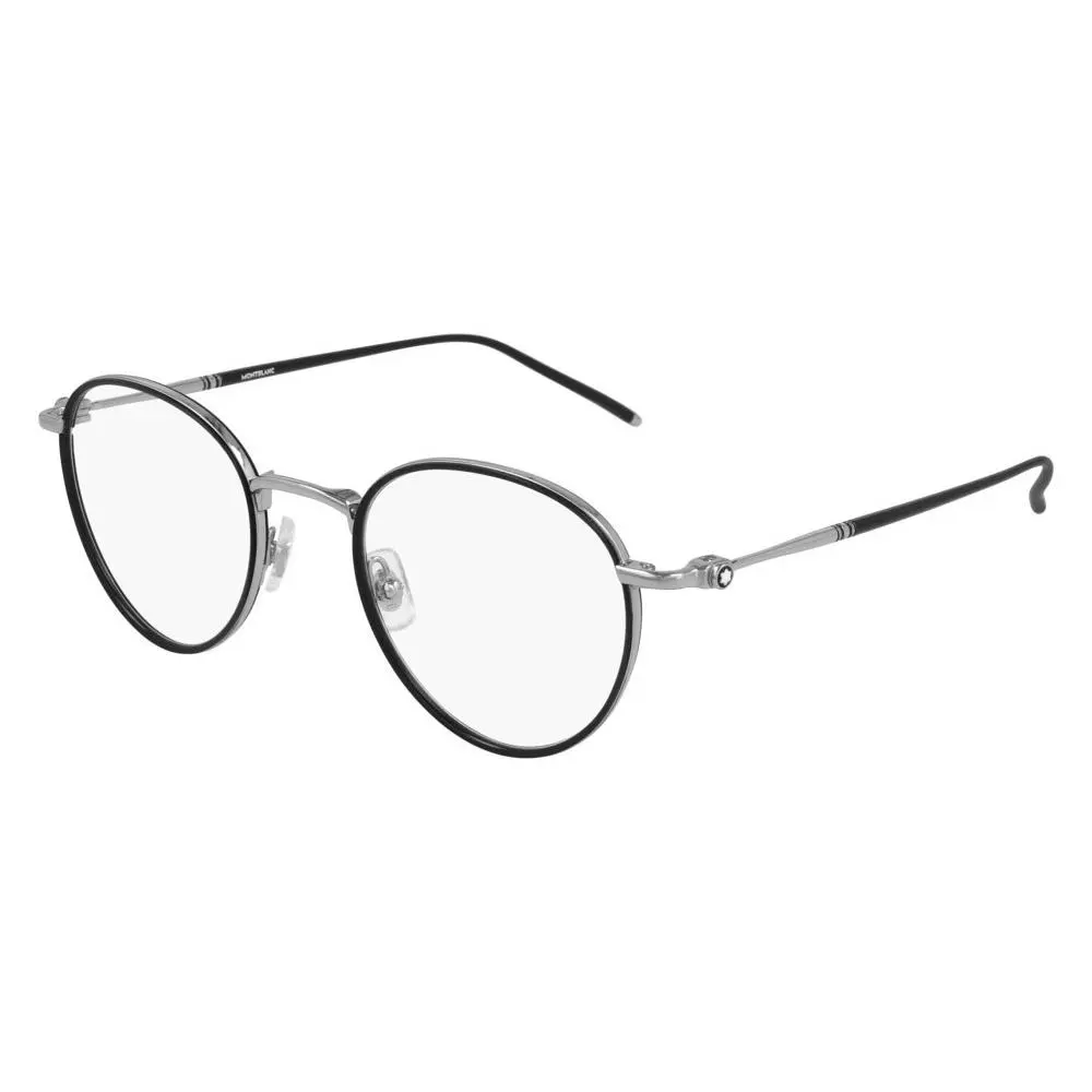 Montblanc Mont Blanc Eyeglasses Frame Men`s MB0162O 001 Black/silver 48-22-145