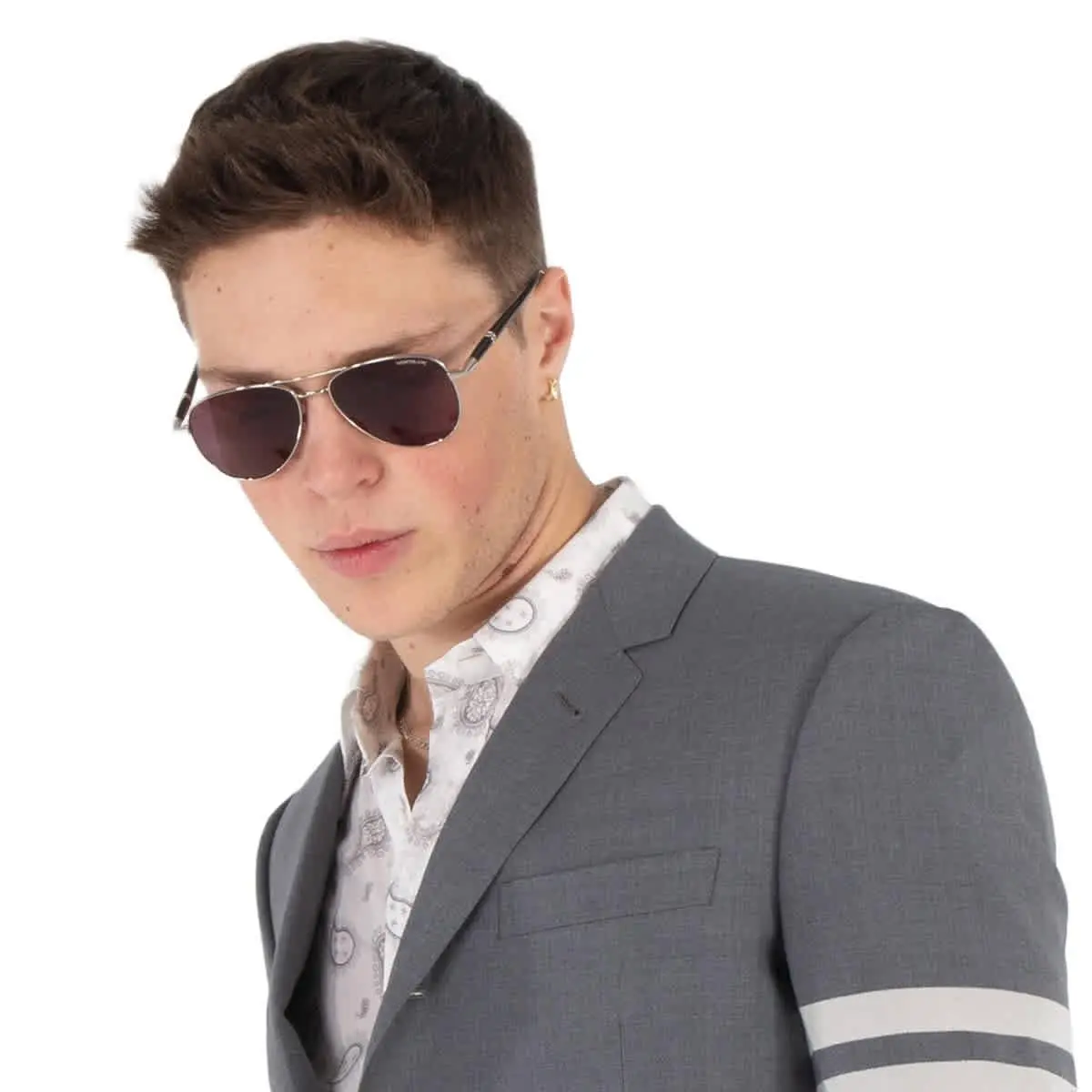 Montblanc Violet Pilot Men`s Sunglasses MB0345S 002 57 MB0345S 002 57