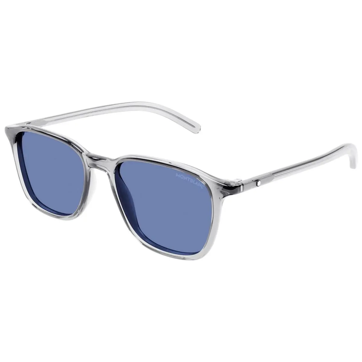 Men`s Transparent Grey Soft Square Sunglasses - MB0325S-002-53 - Italy by Montblanc