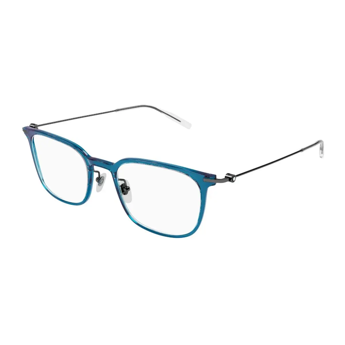 Montblanc Mont Blanc MB0100O 006 Blue Men`s Extra Large 52 mm Eyeglasses 52-21-150