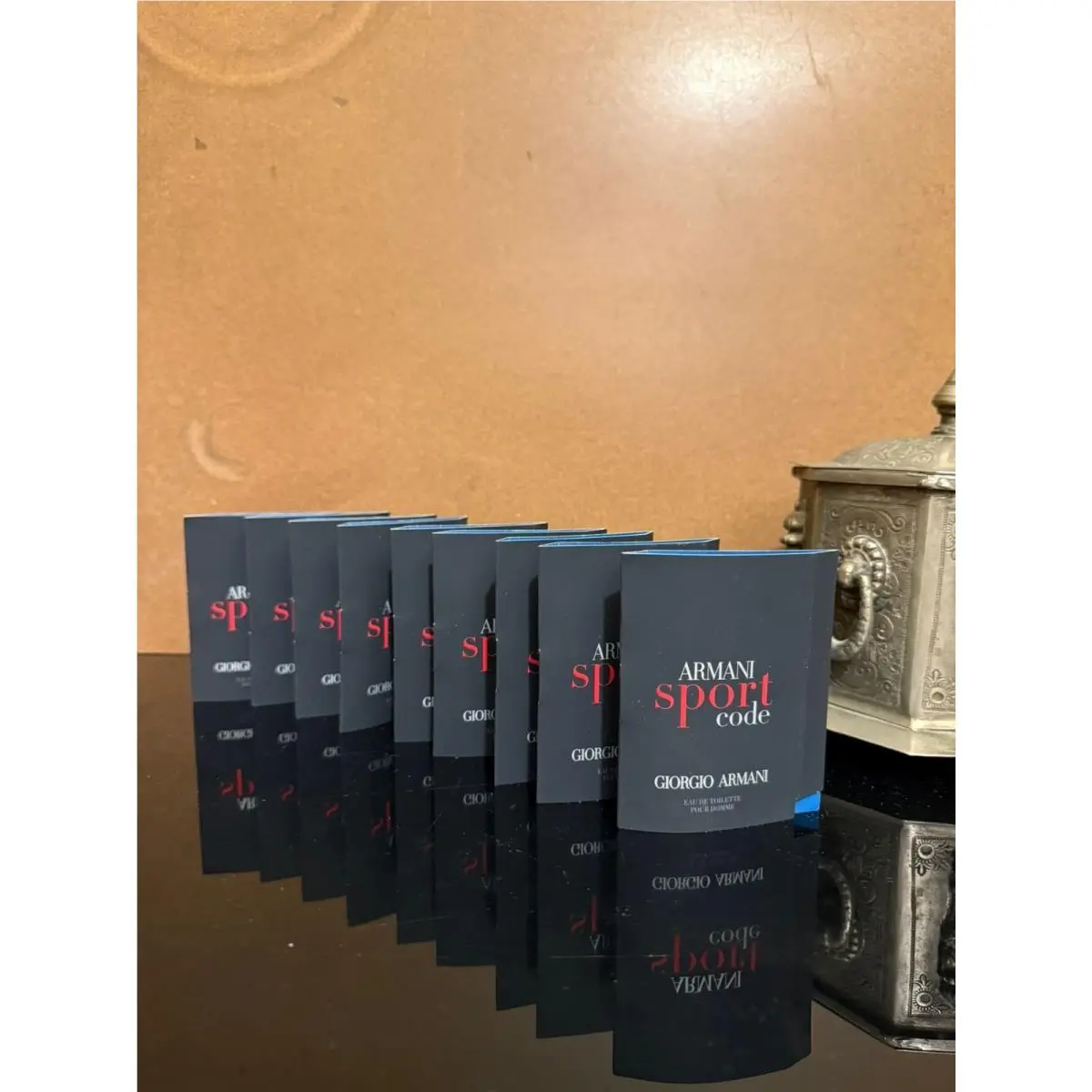 9x Giorgio Armani Code Sport Vial Lot Edt 1.5 ml 0.06 oz Men VR