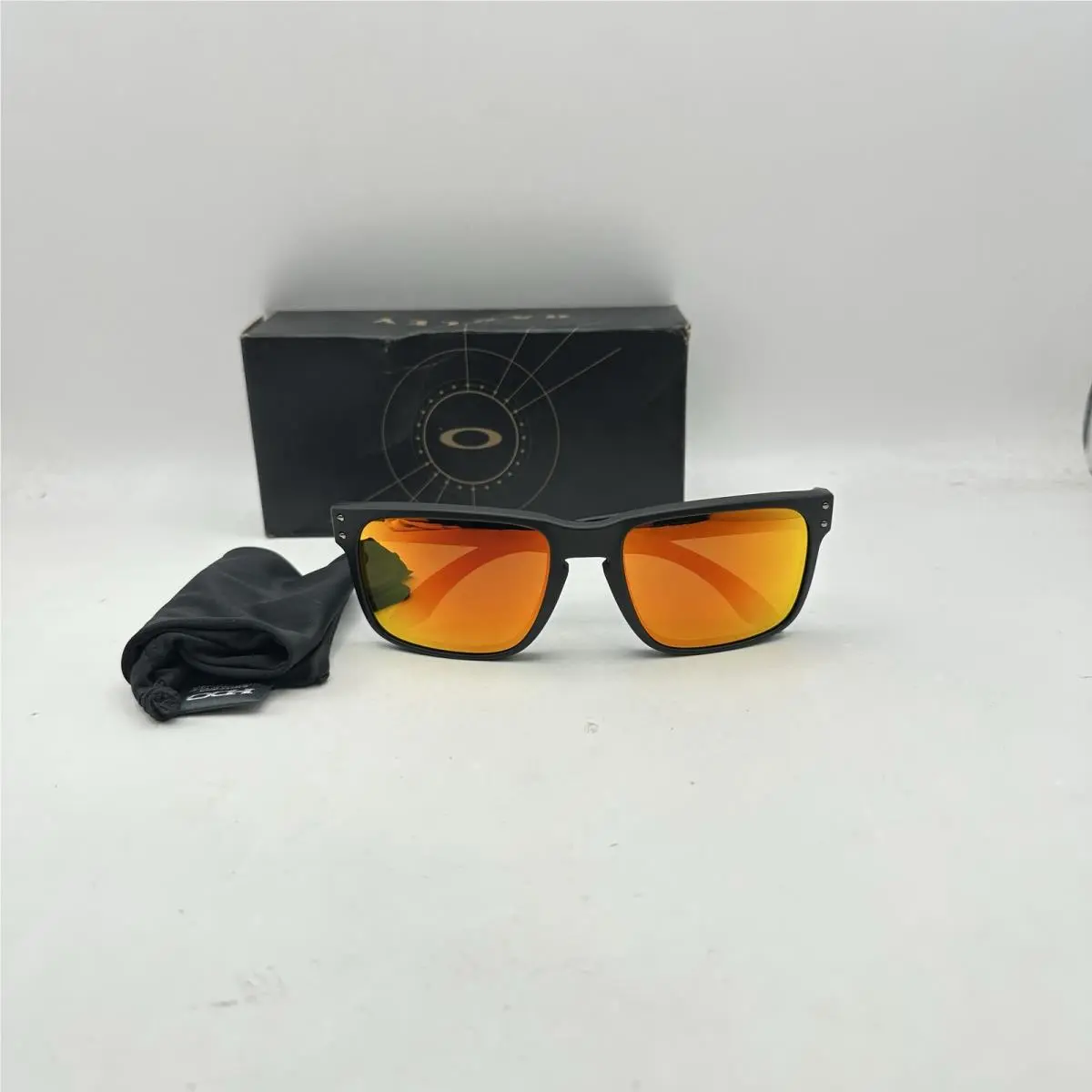 Holbrook Square Prizm Mirror Sunglasses OO9102 Matte Black/ruby by Oakley
