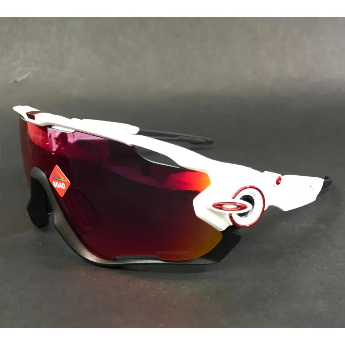 Sunglasses Jawbreaker OO9290-05 Polished White Red with Prizm Road Lens by Oakley