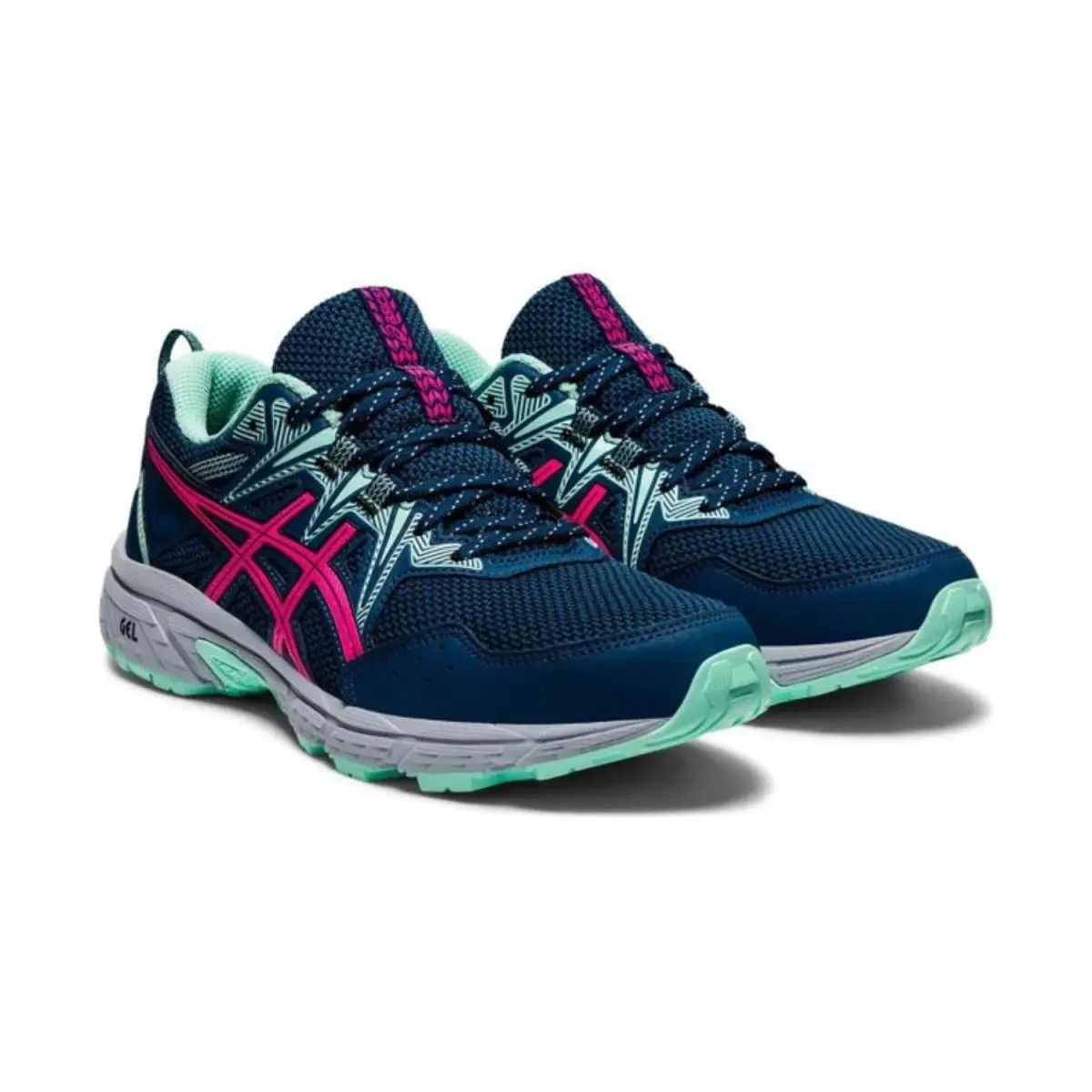 Asics Gel-venture 8 1012B230-400 Women`s US 5 Blue Trail Running Shoes HAM598