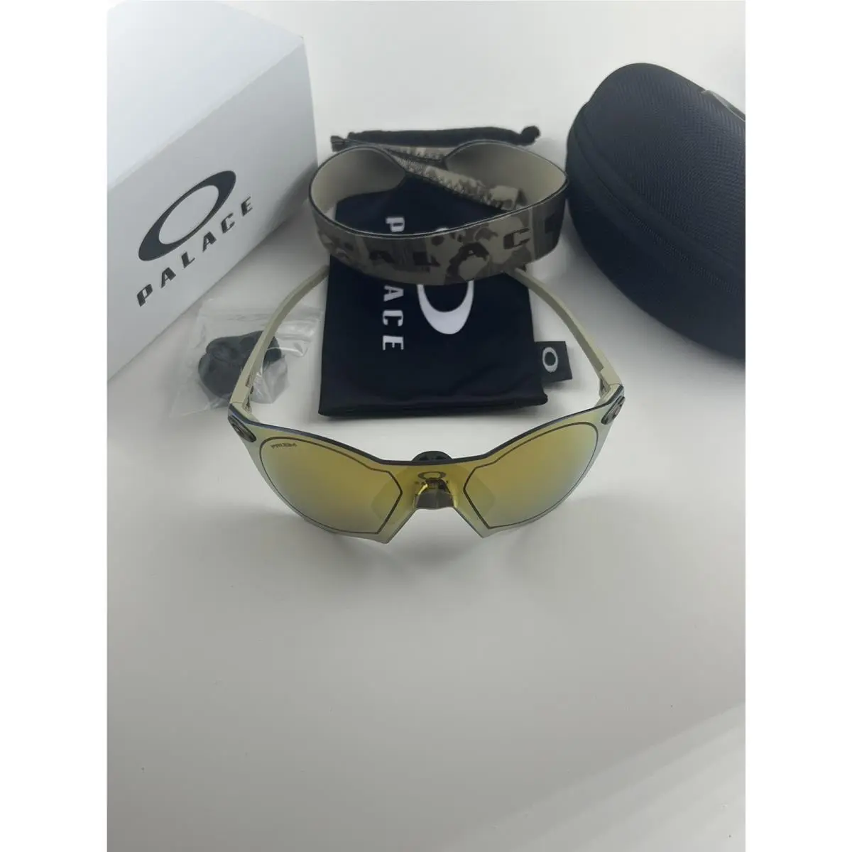 X Palace Skateboards Re Sub Zero Matte Sand Prizm 24K+Box Satisfy Running by Oakley