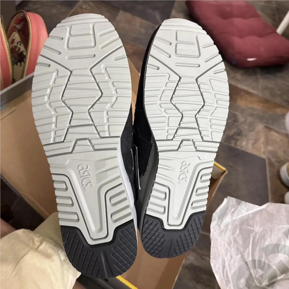 Asics shoes - ASICS Gel Lyte 3 - Gel Lyte - H7ZNQ-9690 - Mid Grey/ Black Denim, Manufacturer: Mineral Beige/Simply Taupe (UPC: 191497051719) 2
