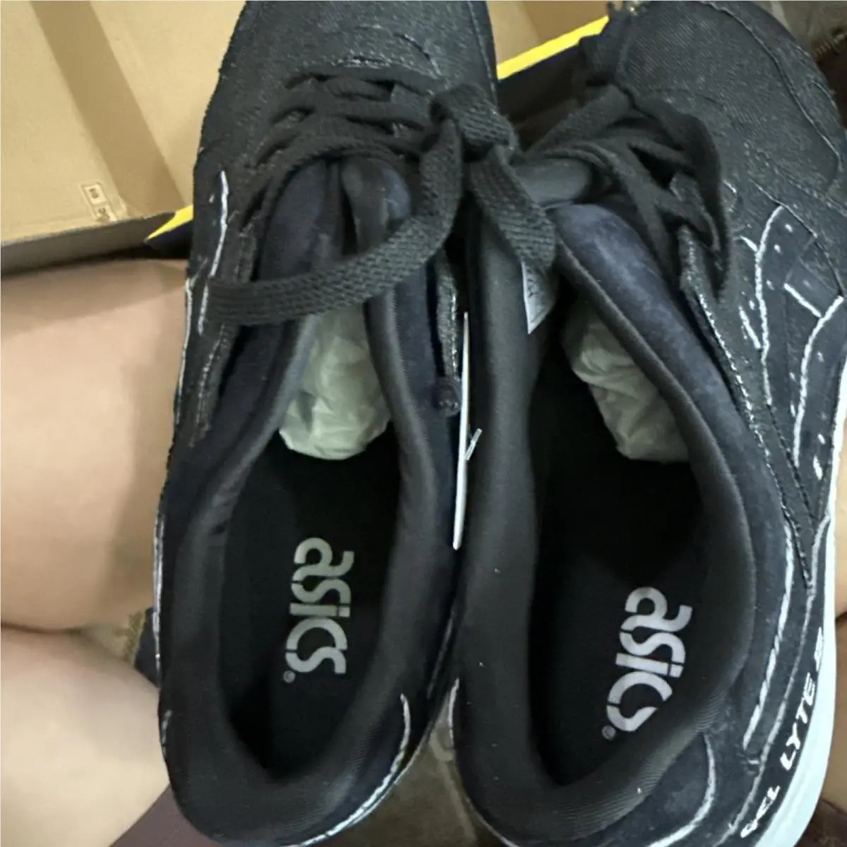 Asics shoes - ASICS Gel Lyte 3 - Gel Lyte - H7ZNQ-9690 - Mid Grey/ Black Denim, Manufacturer: Mineral Beige/Simply Taupe (UPC: 191497051719) 5