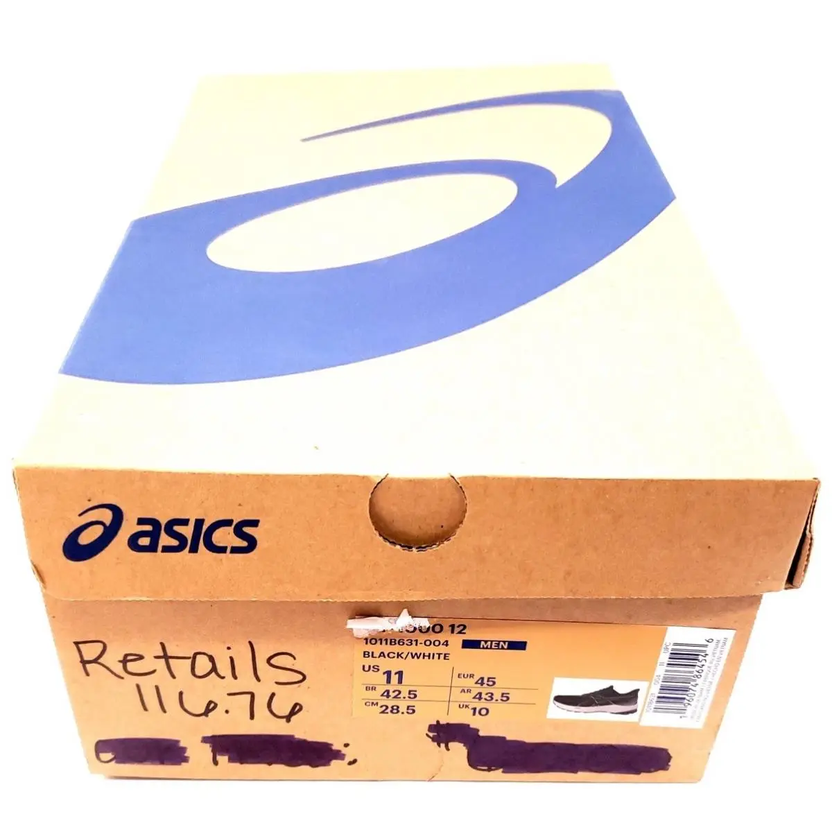 Asics shoes - ASICS - 1011B867-002 - Black/White (UPC: 0197298396479) 9