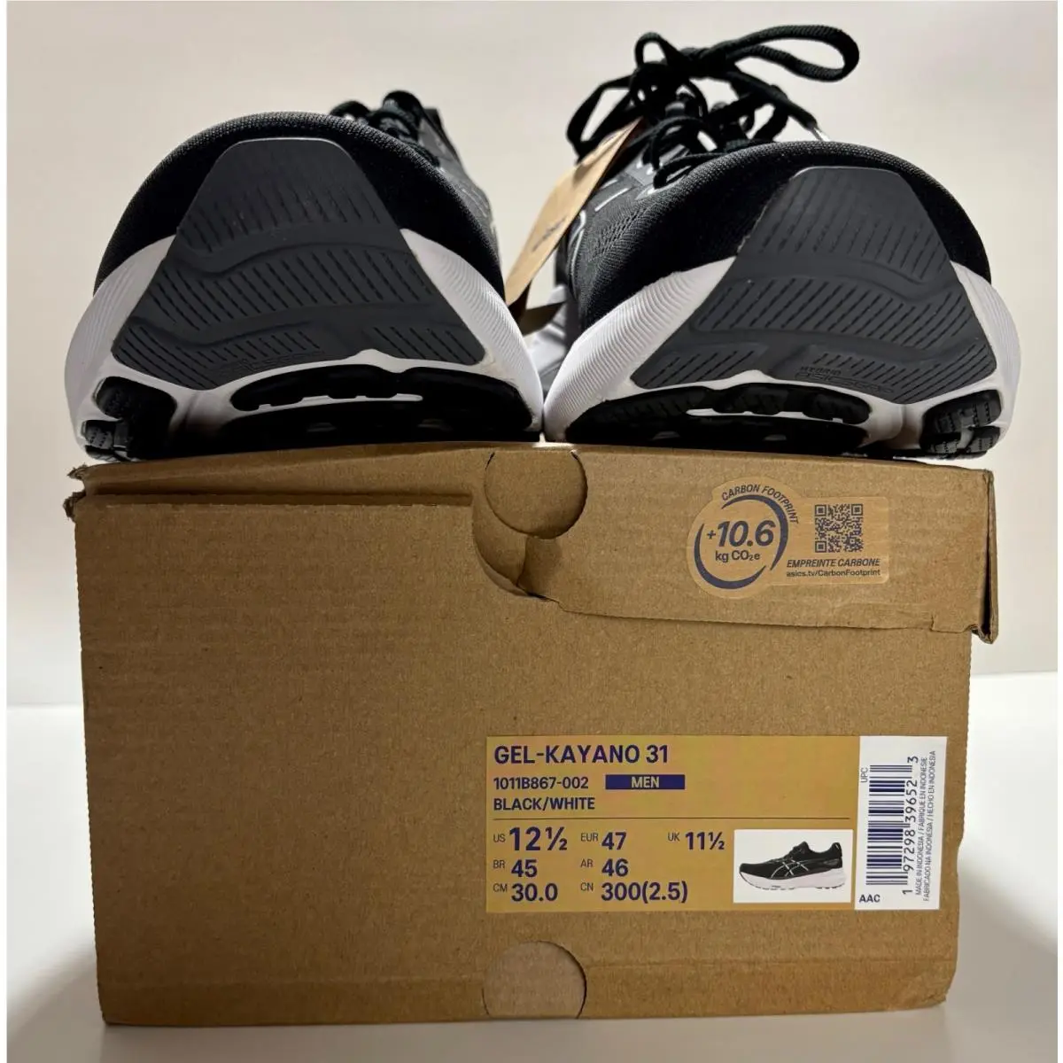 Asics shoes - ASICS - 1011B867-002 - Black/White (UPC: 0197298396479) 8