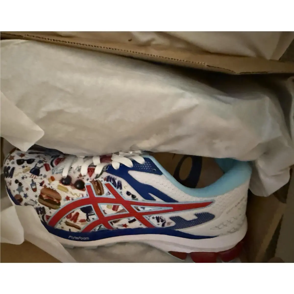 Womens Asics GT-1000 Running Sneakers/shoes-size 8-WHITE/CLASSIC Red