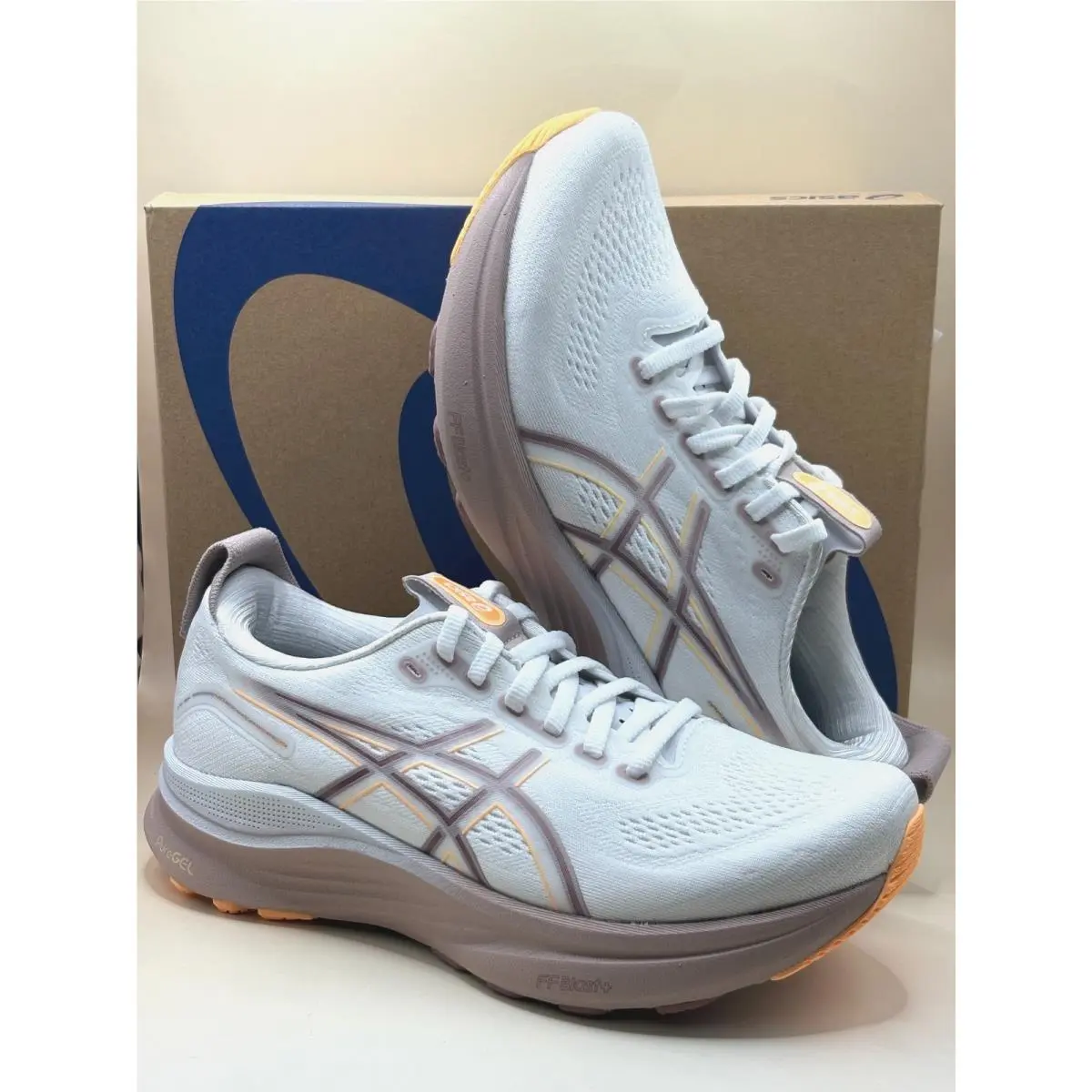 Asics Gel-kayano 32 1012B838-101 White/orange Glow Women`s Running Shoes S:6.5