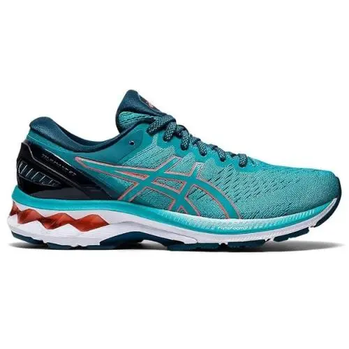 Asics shoes - ASICS GEL-Kayano 27 - 1012A649-300 - Techno Cyan/Sunrise Red 1