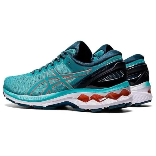 Asics shoes - ASICS GEL-Kayano 27 - 1012A649-300 - Techno Cyan/Sunrise Red 2