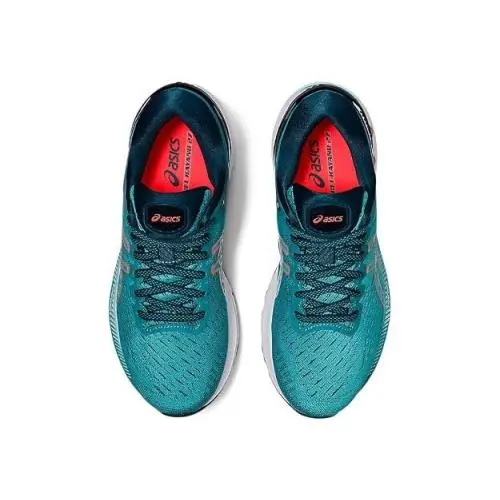 Asics shoes - ASICS GEL-Kayano 27 - 1012A649-300 - Techno Cyan/Sunrise Red 3