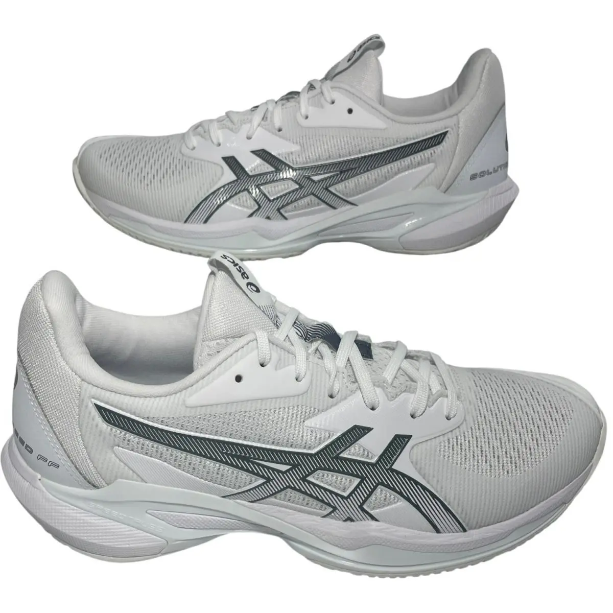 Asics Solution Speed FF 3 Athletic Tennis Shoes White/metropolis Wmn`s Sz 9