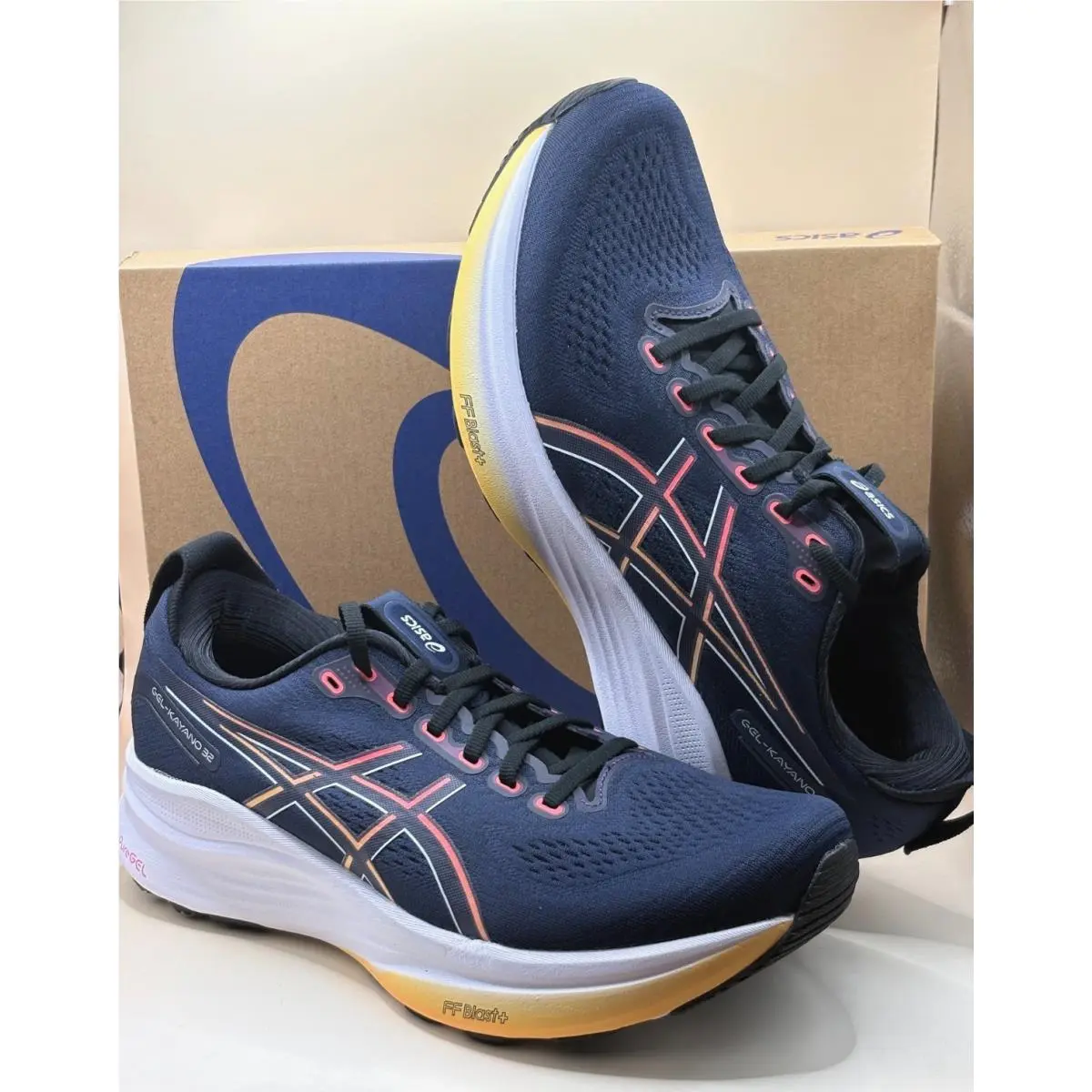 Asics Gel-kayano 32 1011C052-400 Midnight/black Men`s Running Shoes S:8.5