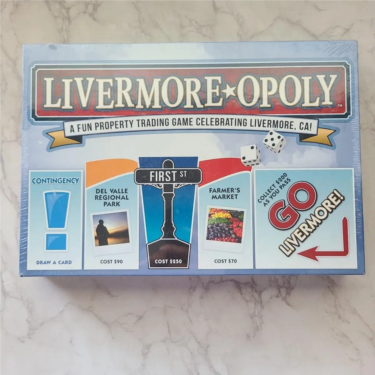 Livermore-opoly Board Game Bay Area CA Farmers Market Del Valle Park