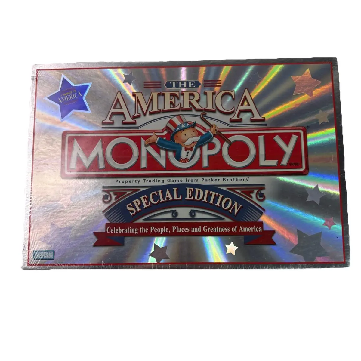America Monopoly Special Edition 2002 Holographic Box Board Game Usa