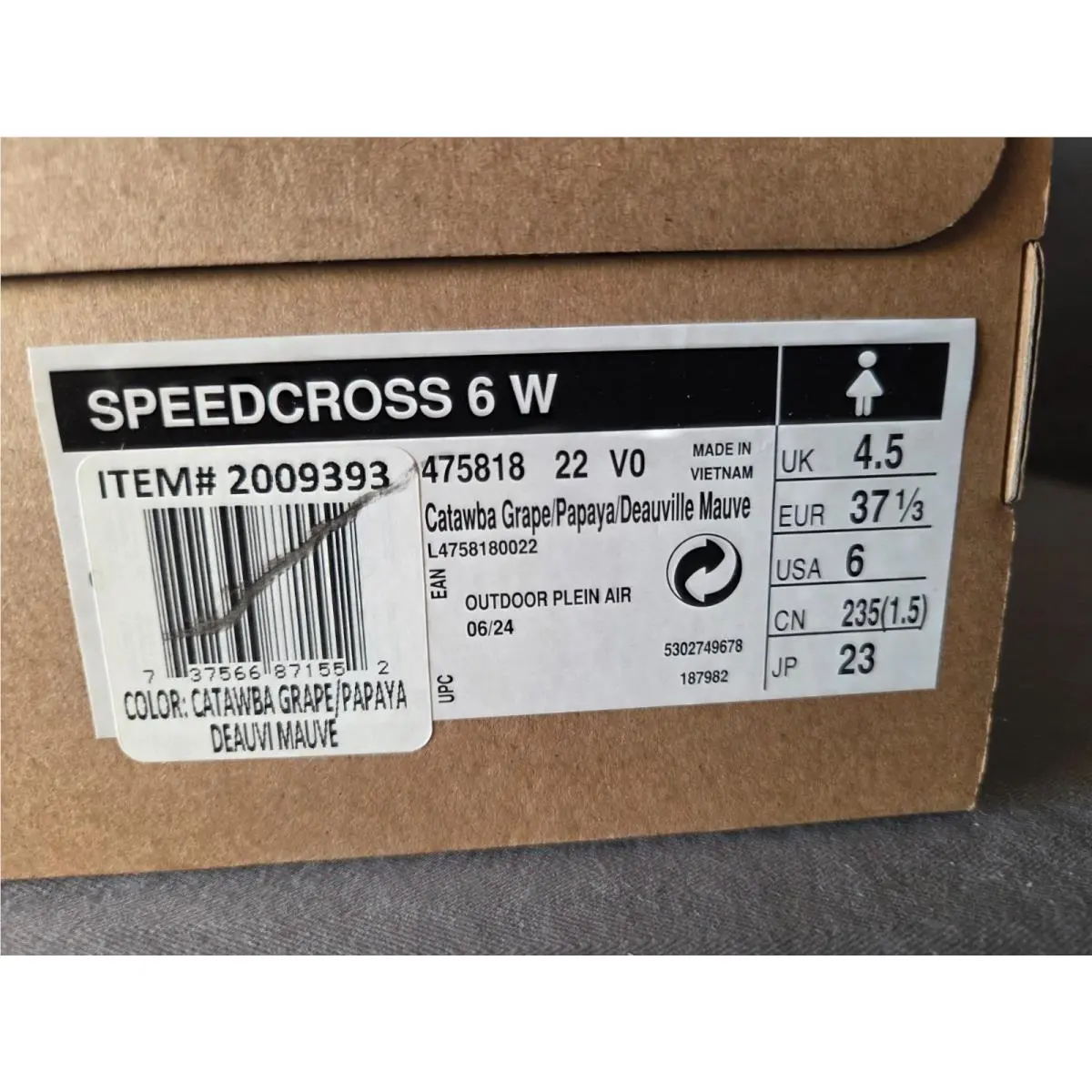 Salomon shoes - Salomon Speedcross 6 - Speedcross - L47581800 - Purple, Manufacturer: Catawba Grape/Papaya/Deauville Mauve (UPC: 737566871552) 8