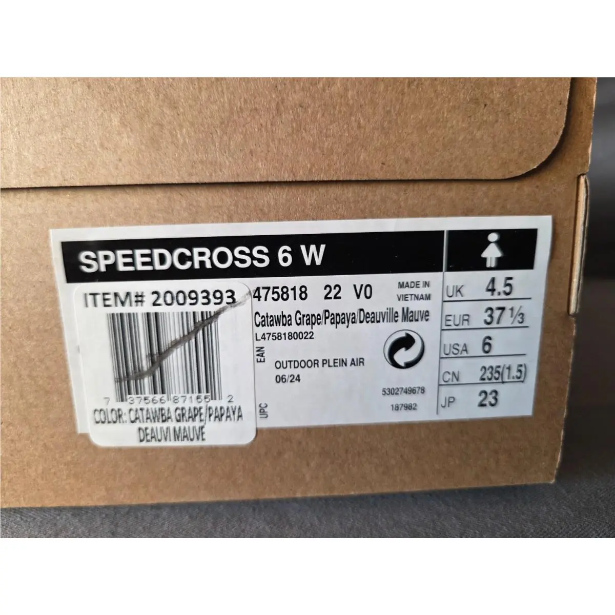 Salomon shoes - Salomon Speedcross 6 - Speedcross - L47581800 - Purple, Manufacturer: Catawba Grape/Papaya/Deauville Mauve (UPC: 737566871552) 14