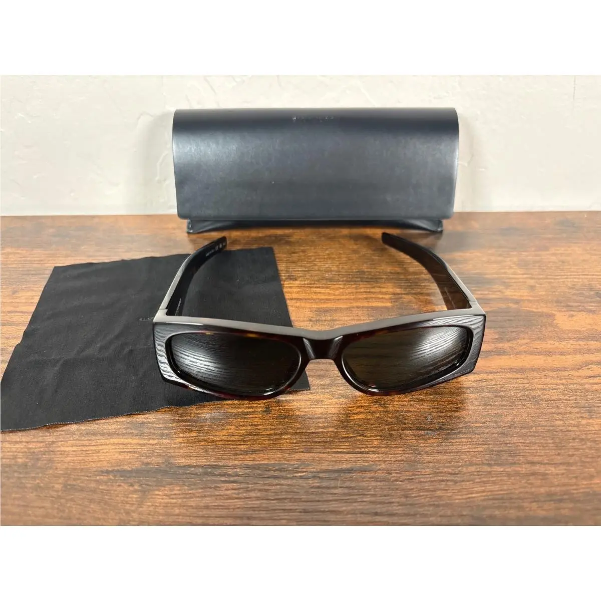 Saint Laurent SL M140 003 Havana Tortoise Rectangular Sunglasses Ysl Monogram by Yves Saint Laurent