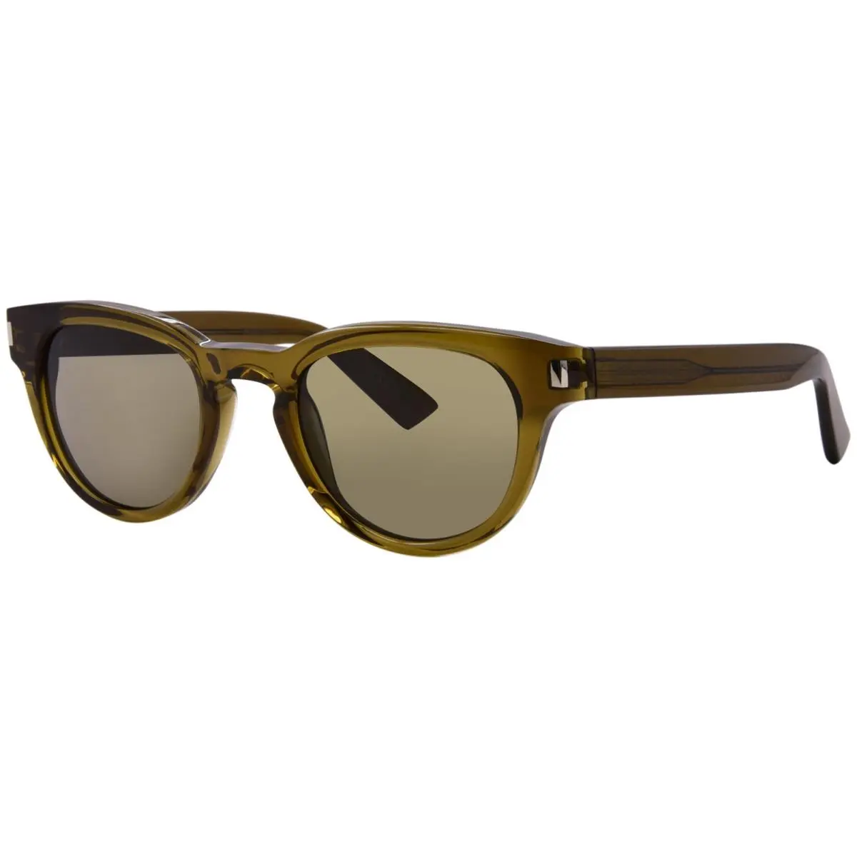 Saint Laurent SL-876 004 Sunglasses Men`s Brown/grey Lenses Oval Shape 48mm by Yves Saint Laurent