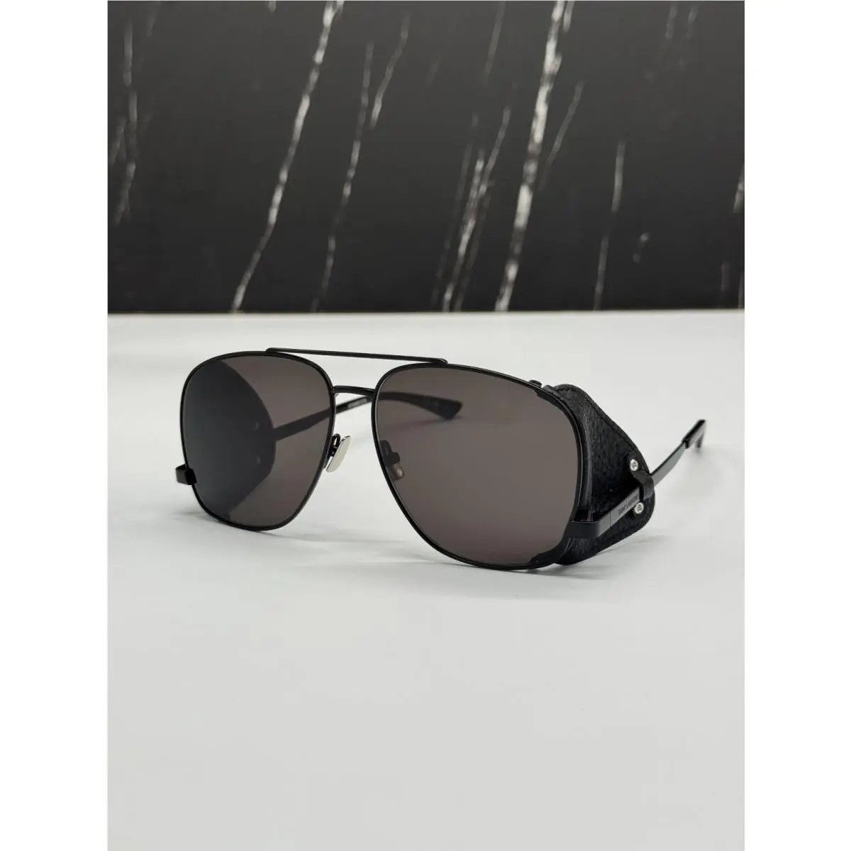Saint Laurent Black Gray Women Aviator SL653 Leon 002 Sunglasses SL 653 Leon by Yves Saint Laurent